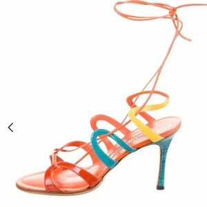Manolo Blahnik Multicolor Strappy Heels